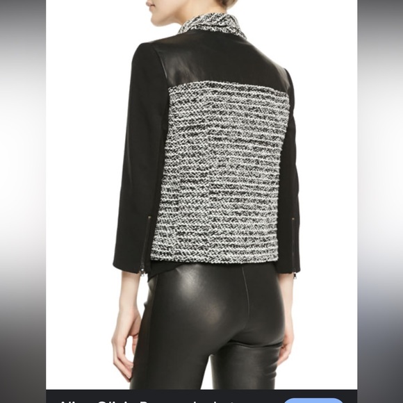 - Alice + Olivia Black jacket with leather.  Good used condition.  No size… - Picture 3 of 5